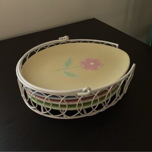 Target Home Easter Egg Shaped Plates & Carrier